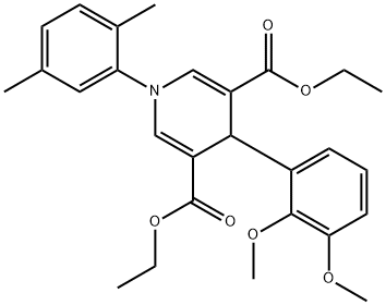 diethyl 4-(2,3-dimethoxyphenyl)-1-(2,5-dimethylphenyl)-1,4-dihydro-3,5-pyridinedicarboxylate Struktur