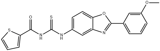 N-[2-(3-methoxyphenyl)-1,3-benzoxazol-5-yl]-N'-(2-thienylcarbonyl)thiourea Struktur