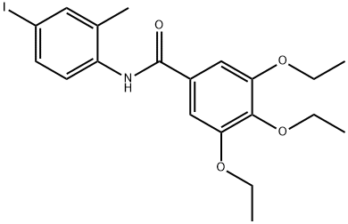 3,4,5-triethoxy-N-(4-iodo-2-methylphenyl)benzamide Struktur