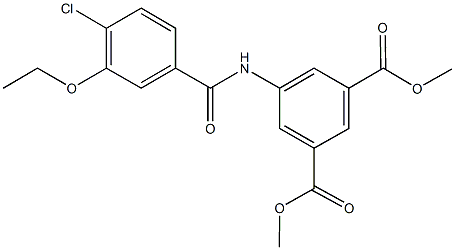 dimethyl 5-[(4-chloro-3-ethoxybenzoyl)amino]isophthalate Struktur