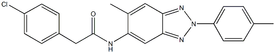 2-(4-chlorophenyl)-N-[6-methyl-2-(4-methylphenyl)-2H-1,2,3-benzotriazol-5-yl]acetamide Struktur