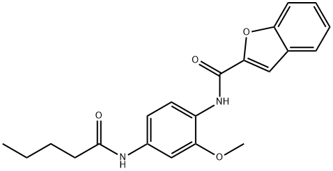 N-[2-methoxy-4-(pentanoylamino)phenyl]-1-benzofuran-2-carboxamide Struktur