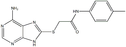 2-[(6-amino-9H-purin-8-yl)sulfanyl]-N-(4-methylphenyl)acetamide Struktur