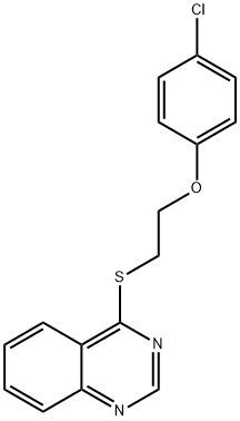 4-{[2-(4-chlorophenoxy)ethyl]sulfanyl}quinazoline Struktur