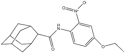 N-{4-ethoxy-2-nitrophenyl}-2-adamantanecarboxamide Struktur