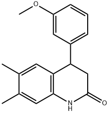 4-(3-methoxyphenyl)-6,7-dimethyl-3,4-dihydro-2(1H)-quinolinone Struktur