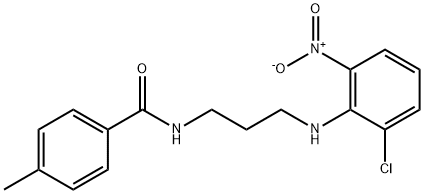 N-(3-{2-chloro-6-nitroanilino}propyl)-4-methylbenzamide Struktur