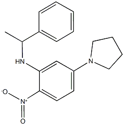 1-{4-nitro-3-[(1-phenylethyl)amino]phenyl}pyrrolidine Struktur