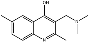 3-[(dimethylamino)methyl]-2,6-dimethyl-4-quinolinol Struktur