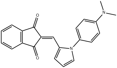 2-({1-[4-(dimethylamino)phenyl]-1H-pyrrol-2-yl}methylene)-1H-indene-1,3(2H)-dione Struktur