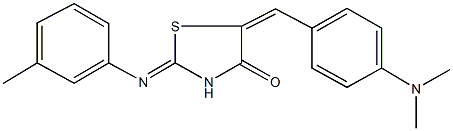 5-[4-(dimethylamino)benzylidene]-2-[(3-methylphenyl)imino]-1,3-thiazolidin-4-one Struktur