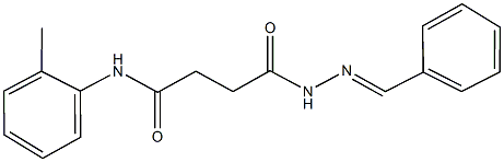 4-(2-benzylidenehydrazino)-N-(2-methylphenyl)-4-oxobutanamide Struktur