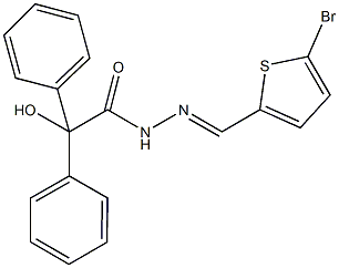 N'-[(5-bromo-2-thienyl)methylene]-2-hydroxy-2,2-diphenylacetohydrazide Struktur