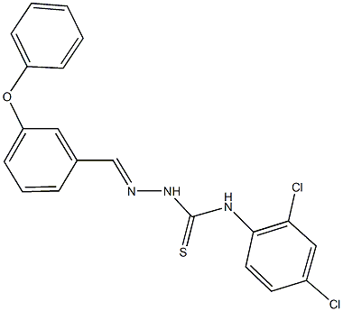 3-phenoxybenzaldehyde N-(2,4-dichlorophenyl)thiosemicarbazone Struktur