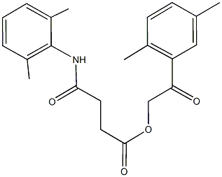 2-(2,5-dimethylphenyl)-2-oxoethyl 4-(2,6-dimethylanilino)-4-oxobutanoate Struktur