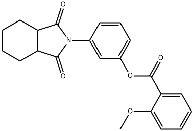 3-(1,3-dioxooctahydro-2H-isoindol-2-yl)phenyl 2-methoxybenzoate Struktur