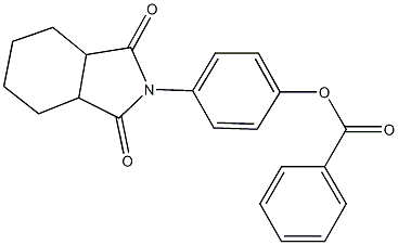 4-(1,3-dioxooctahydro-2H-isoindol-2-yl)phenyl benzoate Struktur