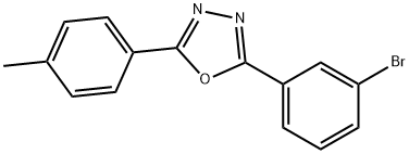 2-(3-bromophenyl)-5-(4-methylphenyl)-1,3,4-oxadiazole Struktur