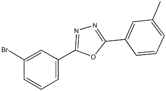 2-(3-bromophenyl)-5-(3-methylphenyl)-1,3,4-oxadiazole Struktur