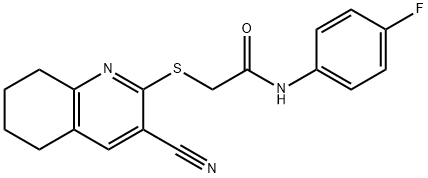 2-[(3-cyano-5,6,7,8-tetrahydroquinolin-2-yl)sulfanyl]-N-(4-fluorophenyl)acetamide Struktur