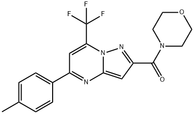 5-(4-methylphenyl)-2-(4-morpholinylcarbonyl)-7-(trifluoromethyl)pyrazolo[1,5-a]pyrimidine Struktur