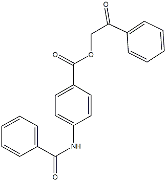 2-oxo-2-phenylethyl 4-(benzoylamino)benzoate Struktur