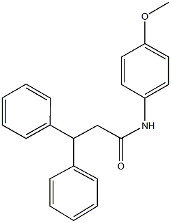 N-(4-methoxyphenyl)-3,3-diphenylpropanamide Struktur