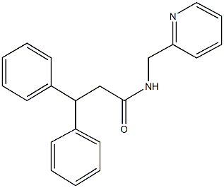 3,3-diphenyl-N-(pyridin-2-ylmethyl)propanamide Struktur