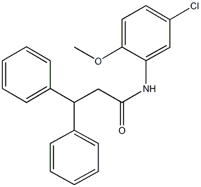 N-(5-chloro-2-methoxyphenyl)-3,3-diphenylpropanamide Struktur