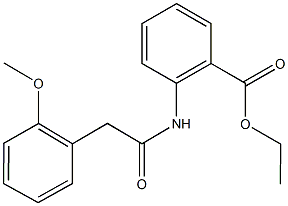 ethyl 2-{[(2-methoxyphenyl)acetyl]amino}benzoate Struktur