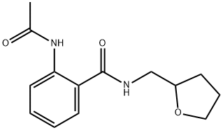 2-(acetylamino)-N-(tetrahydro-2-furanylmethyl)benzamide Struktur