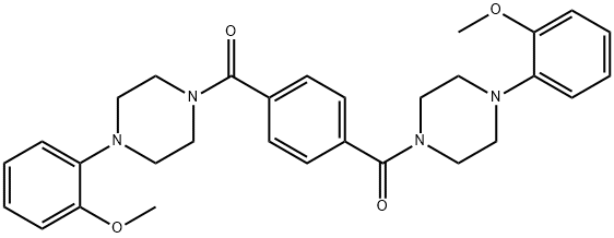 1-(2-methoxyphenyl)-4-(4-{[4-(2-methoxyphenyl)-1-piperazinyl]carbonyl}benzoyl)piperazine Struktur