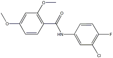 N-(3-chloro-4-fluorophenyl)-2,4-dimethoxybenzamide Struktur