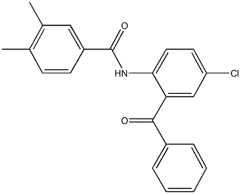 N-(2-benzoyl-4-chlorophenyl)-3,4-dimethylbenzamide Struktur