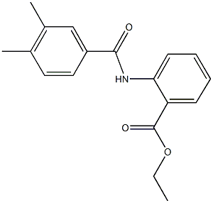 ethyl2-[(3,4-dimethylbenzoyl)amino]benzoate Struktur