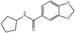 N-cyclopentyl-1,3-benzodioxole-5-carboxamide Struktur