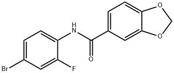 N-(4-bromo-2-fluorophenyl)-1,3-benzodioxole-5-carboxamide Struktur