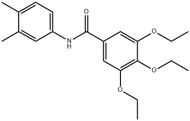 N-(3,4-dimethylphenyl)-3,4,5-triethoxybenzamide Struktur