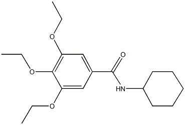 N-cyclohexyl-3,4,5-triethoxybenzamide Struktur