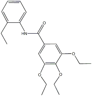 3,4,5-triethoxy-N-(2-ethylphenyl)benzamide Struktur