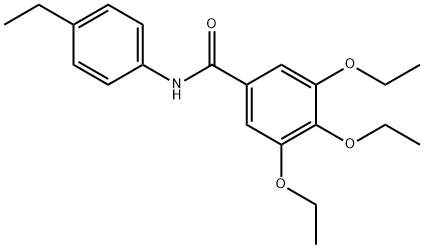 3,4,5-triethoxy-N-(4-ethylphenyl)benzamide Struktur