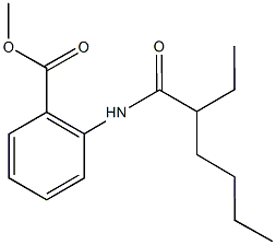 methyl2-[(2-ethylhexanoyl)amino]benzoate Struktur