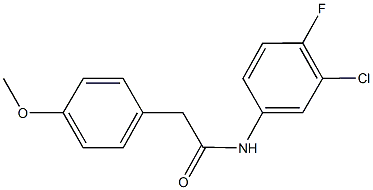 N-(3-chloro-4-fluorophenyl)-2-(4-methoxyphenyl)acetamide Struktur