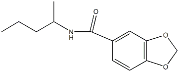 N-(1-methylbutyl)-1,3-benzodioxole-5-carboxamide Struktur