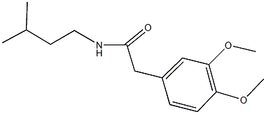 2-(3,4-dimethoxyphenyl)-N-isopentylacetamide Struktur