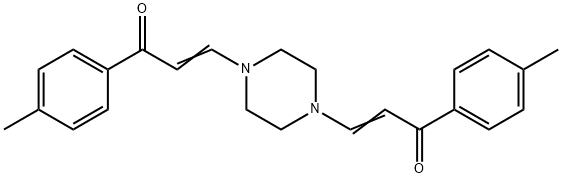 1-(4-methylphenyl)-3-{4-[3-(4-methylphenyl)-3-oxo-1-propenyl]-1-piperazinyl}-2-propen-1-one Struktur