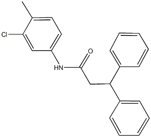 N-(3-chloro-4-methylphenyl)-3,3-diphenylpropanamide Struktur