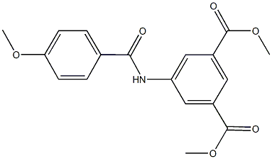 dimethyl 5-[(4-methoxybenzoyl)amino]isophthalate Struktur