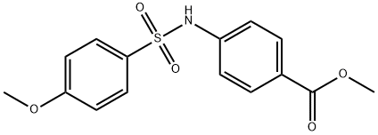 methyl 4-{[(4-methoxyphenyl)sulfonyl]amino}benzoate Struktur