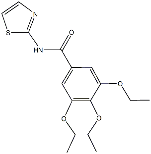 3,4,5-triethoxy-N-(1,3-thiazol-2-yl)benzamide Struktur